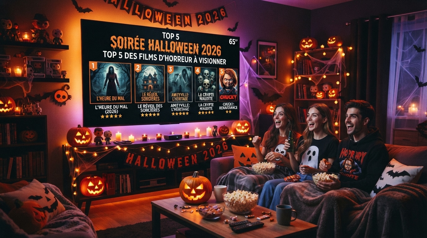 Soirée Halloween 2026 : Top 5 des films d&rsquo;horreur à visionner pour une soirée réussie